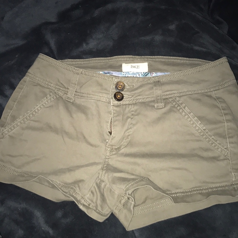 Navy green low rise shorts